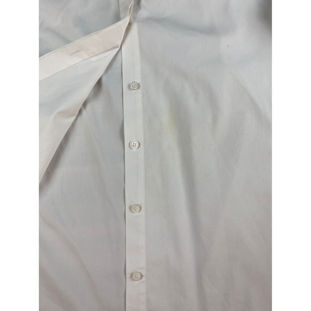 Lafayette 148 New York Womens White Button Down Shirt Top Long Sleeve‎ Size L - Picture 4 of 9